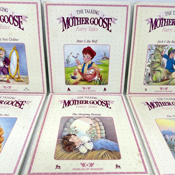Vintage The Talking Mother Goose Fairy Tales Worlds of Wonder Books Set of 7 - Picture 7 of 11